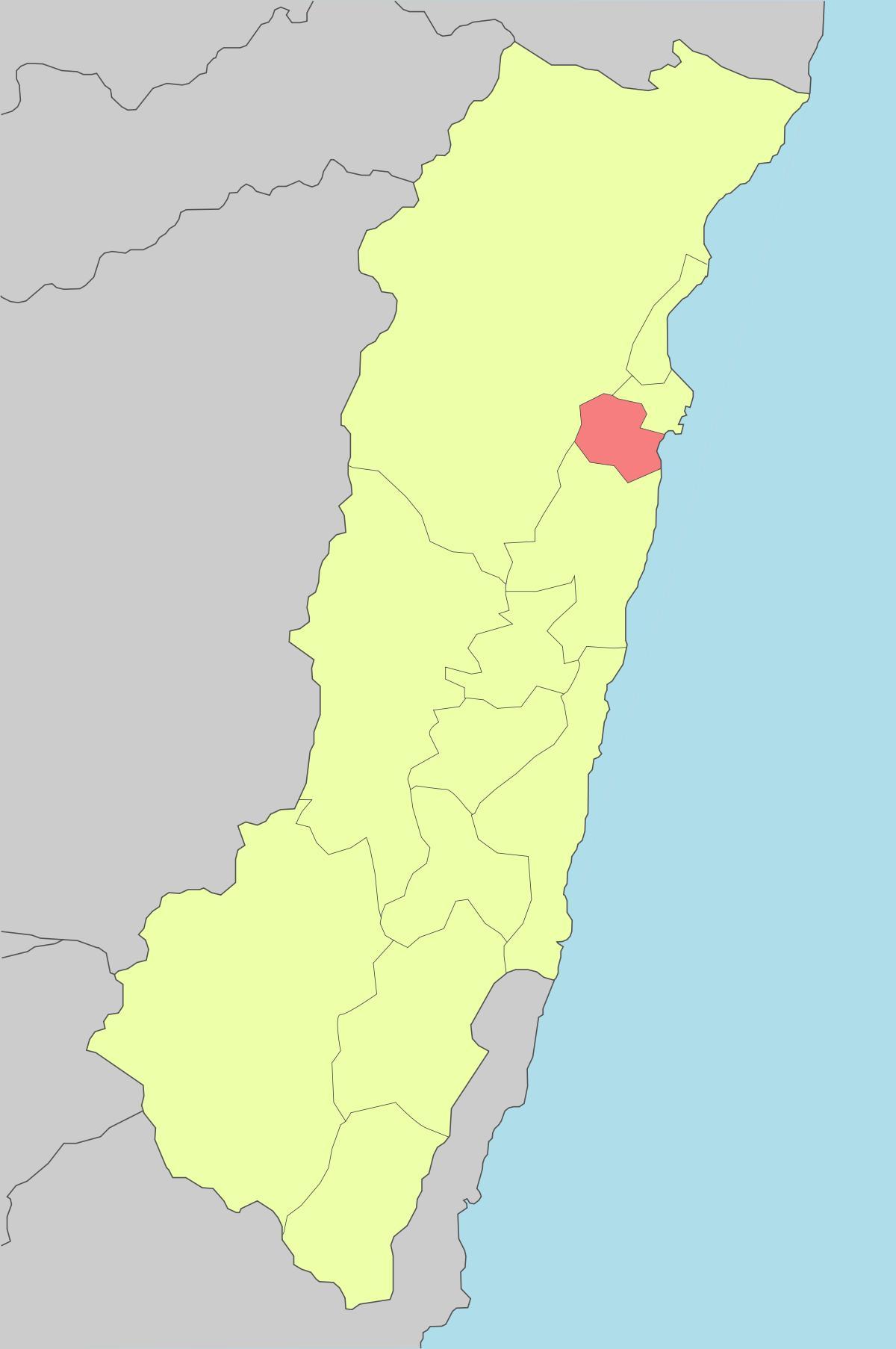 Peta dari hualien, Taiwan