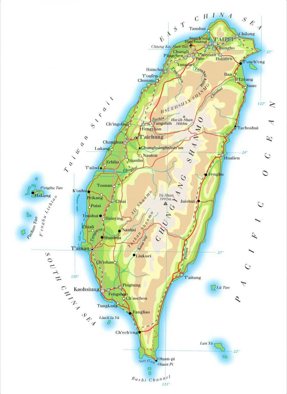 Peta dari Taiwan sungai