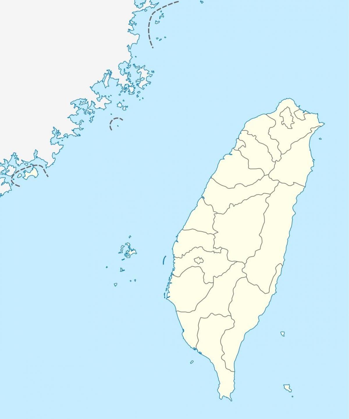 Peta dari Taiwan vektor