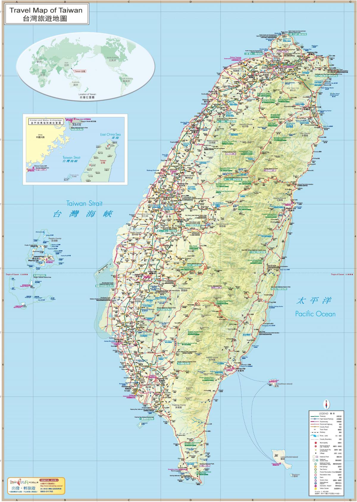peta tempat wisata Taiwan