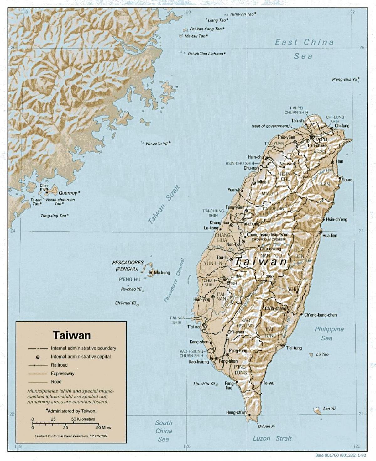 Peta dari Taiwan surf 