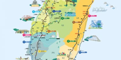 Bersepeda di sekitar Taiwan road bersepeda peta