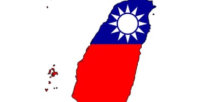 Peta dari Taiwan flag