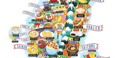 Peta dari Taiwan makanan