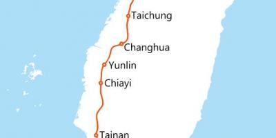 Taiwan high speed rail rute peta