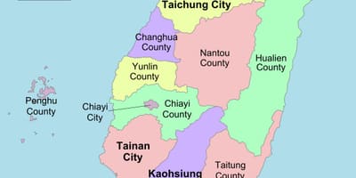 Peta kabupaten Taiwan 