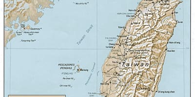 Peta topografi Taiwan
