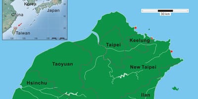 Taiwan utara peta